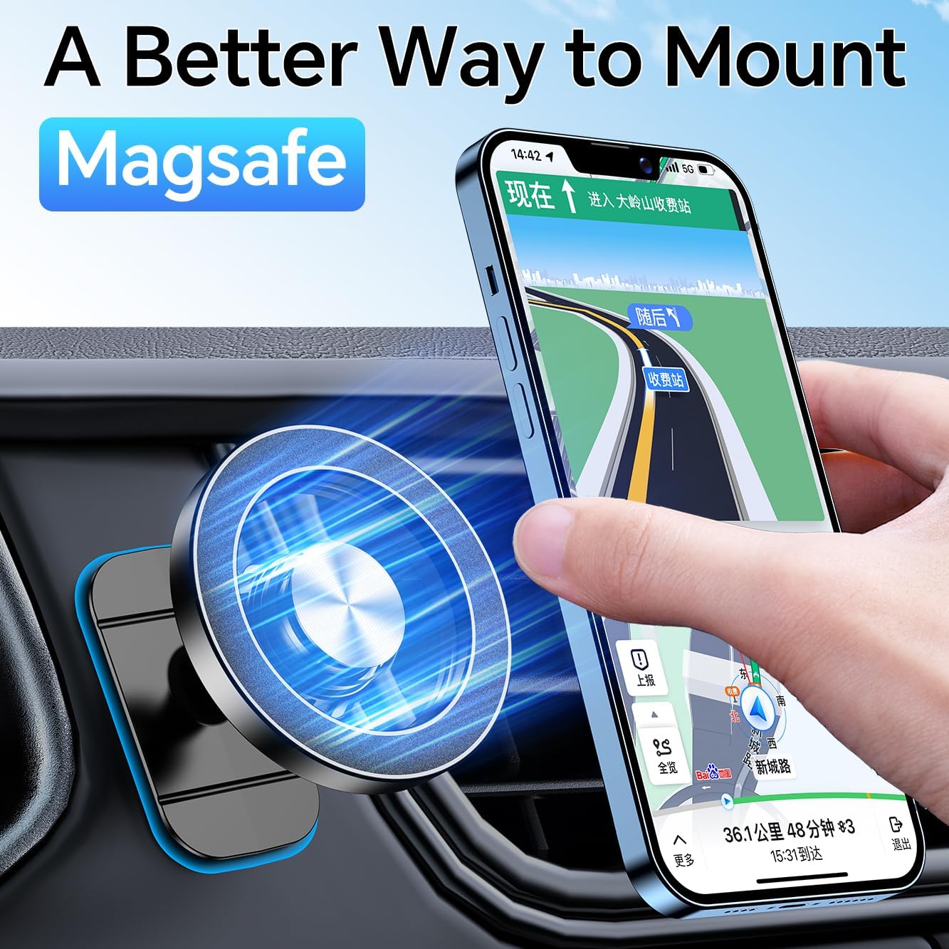 Kaistyle Magnetic Dash/Desk/Vent Phone Mount
